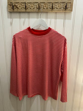 Load image into Gallery viewer, By Frankie Striped Long Sleeve – Pink &amp; Red
