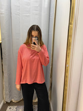 Load image into Gallery viewer, By Frankie Striped Long Sleeve – Pink &amp; Red
