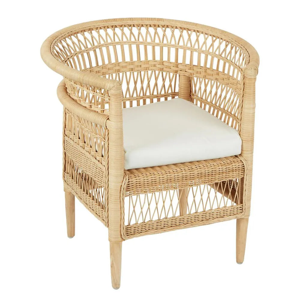 Natural Rattan Barrel Chair
