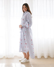 Load image into Gallery viewer, Blue Striped Lover Shirt Dress
