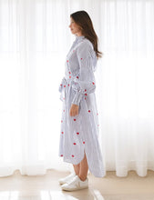 Load image into Gallery viewer, Blue Striped Lover Shirt Dress
