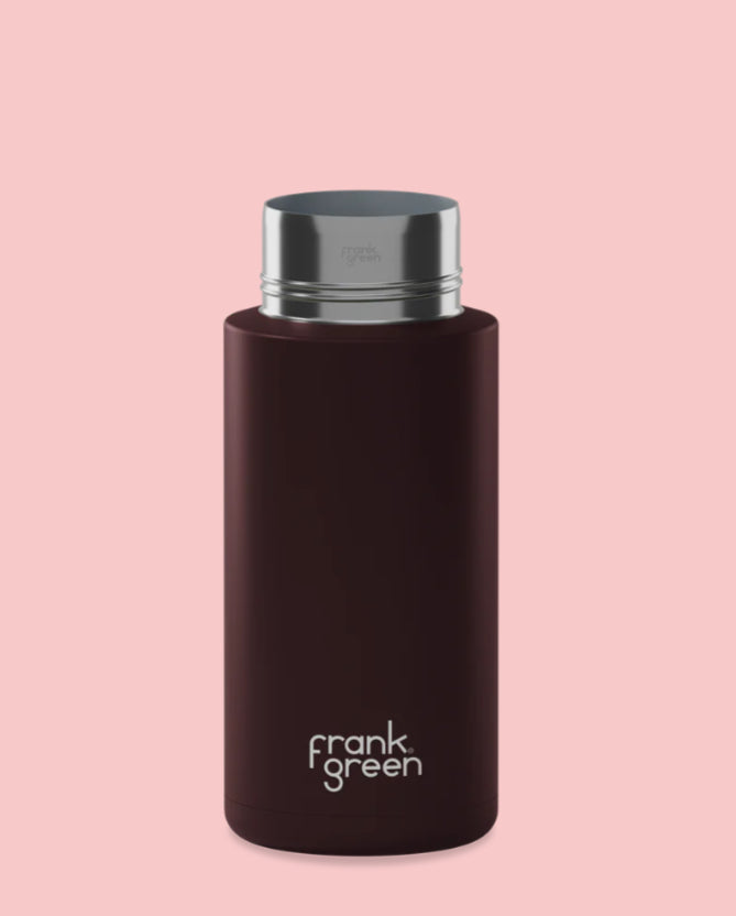 Ceramic Reusable Bottle - 34oz/1000ml - Chocolate
