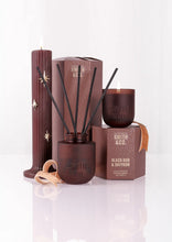 Load image into Gallery viewer, Black Oud &amp; Saffron Pillar Candle
