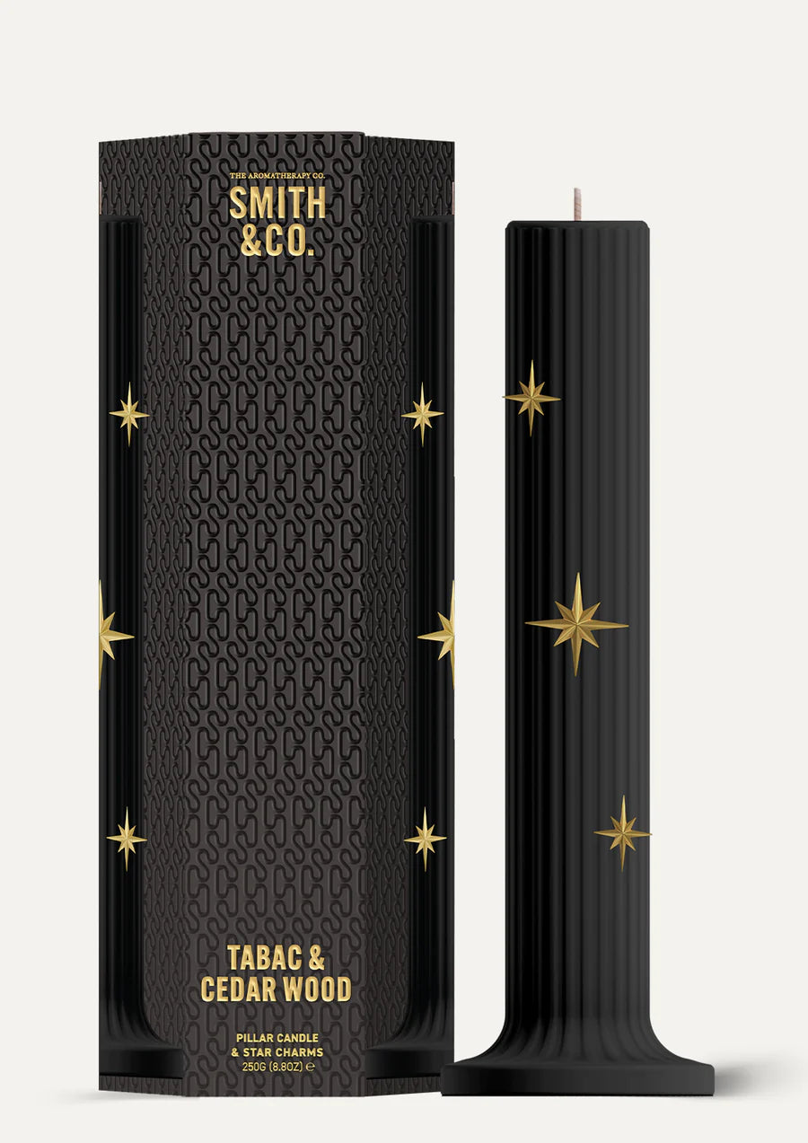 Tabac & Cedar Wood Pillar Candle