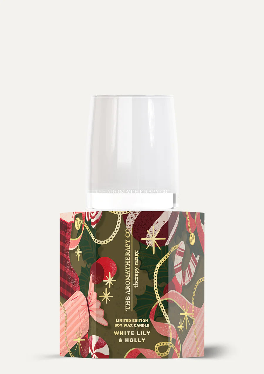 White Lily & Holly Scented Candle