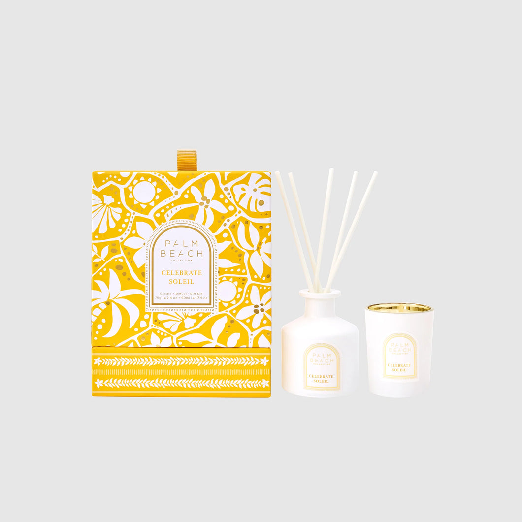 CELEBRATE SOLEIL MINI CANDLE + DIFFUSER SET