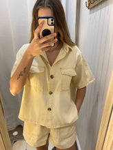 Load image into Gallery viewer, Cream Denim Short Set
