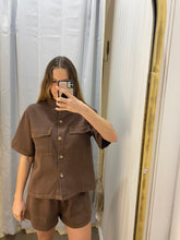 Load image into Gallery viewer, Chocolate Denim Short Set
