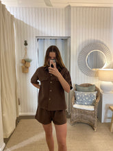 Load image into Gallery viewer, Chocolate Denim Short Set
