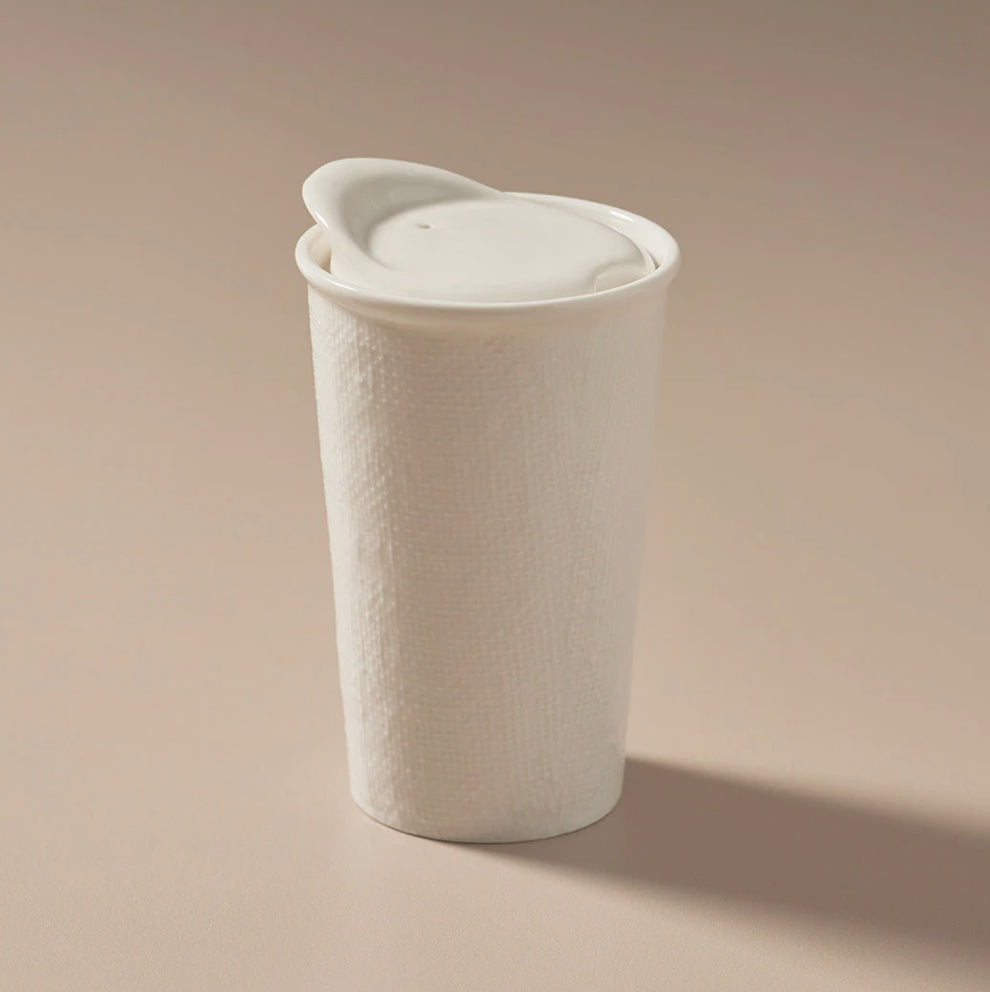 Ceramic Cup White Linen