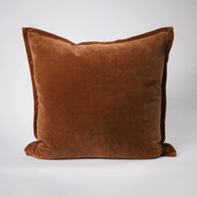 Load image into Gallery viewer, Evelyn Velvet Cushion - Nutmeg
