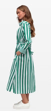 Load image into Gallery viewer, Green Stripe Cotton Dress
