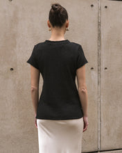 Load image into Gallery viewer, FITTED KNIT TOP - BLACK

