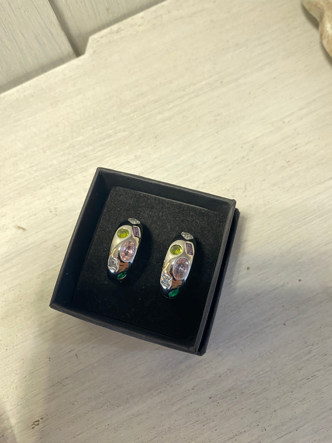 Gemstone Hoops