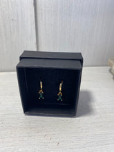 Load image into Gallery viewer, Green hoop earrings

