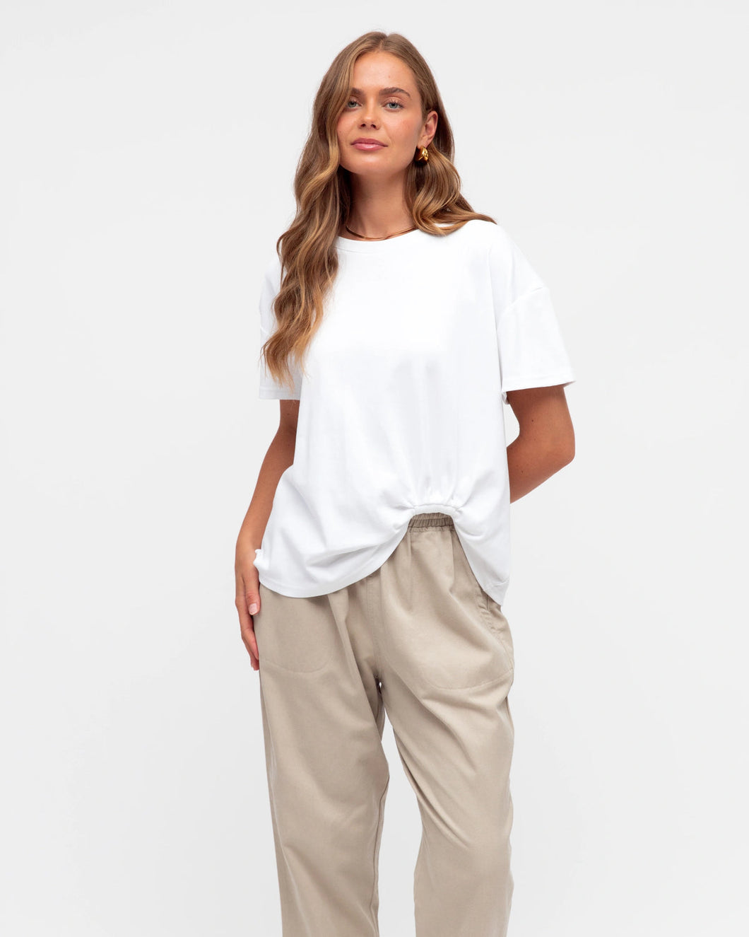 Easy Tuck Tee – White