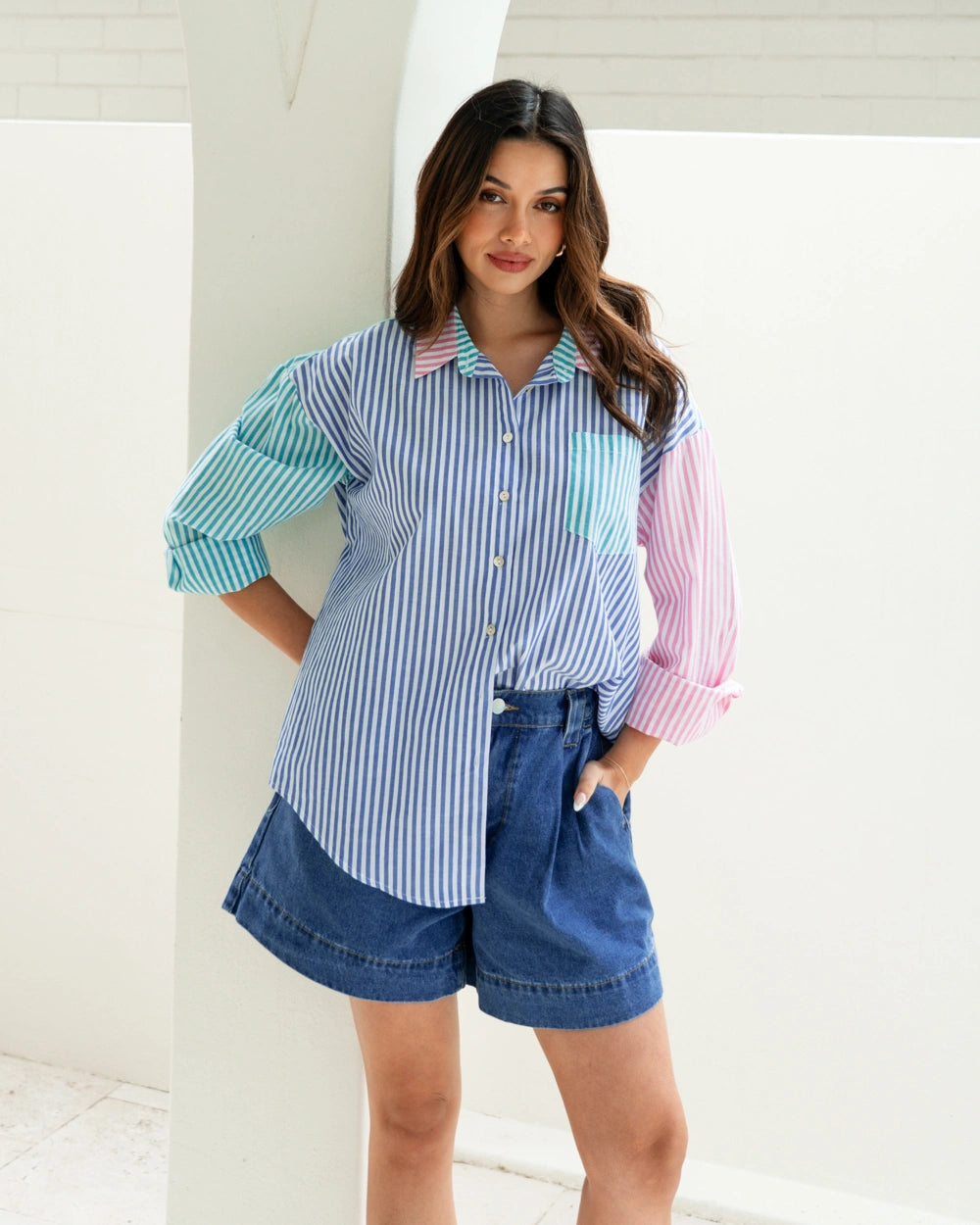 Multi Stripe Cotton Shirt