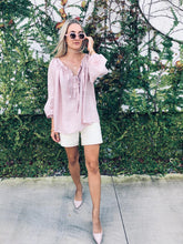 Load image into Gallery viewer, Sammie Smock Top Pink
