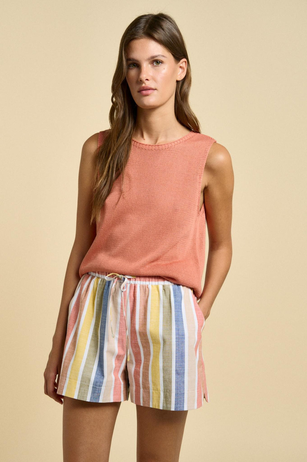 Little Lies Spring Tank Coral