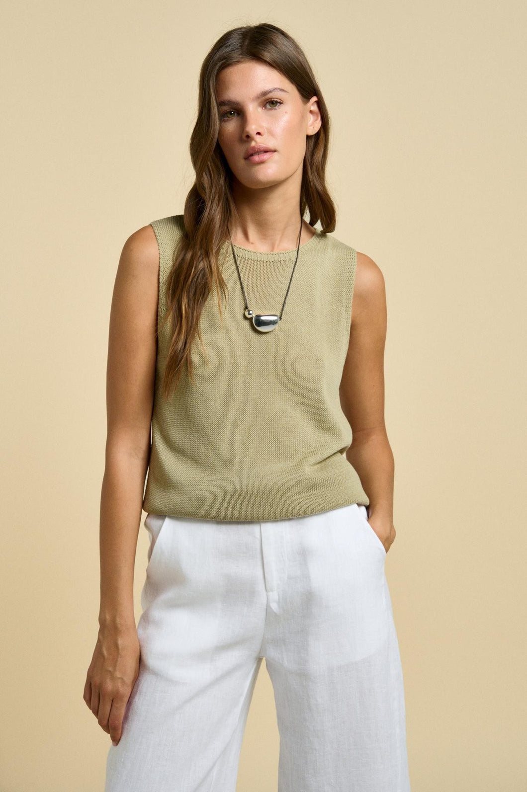 Little Lies Spring Tank Pistachio
