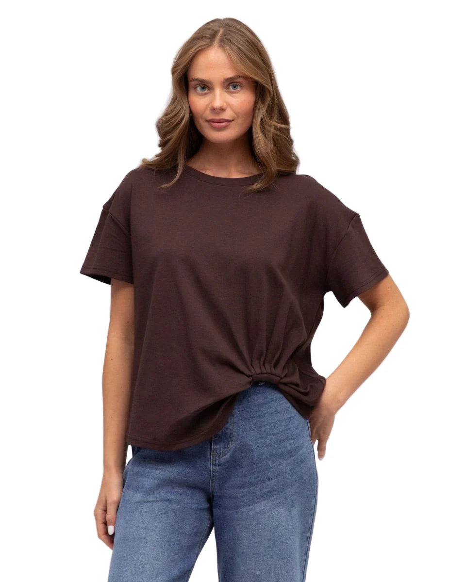Easy Tuck Tshirt Chocolate
