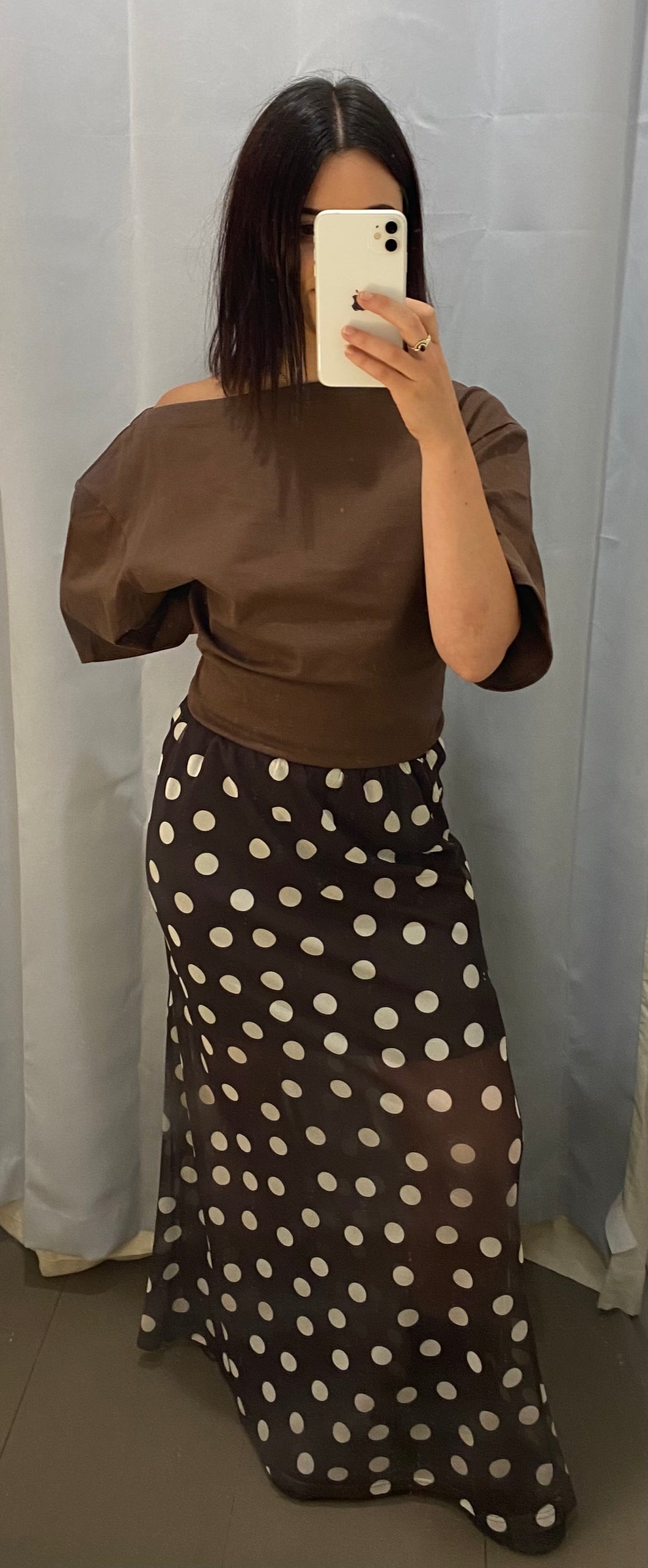Polka Dot Maxi Skirt