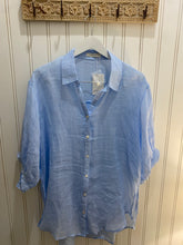 Load image into Gallery viewer, Worthier Linen Button-Up Shirt – Light Blue
