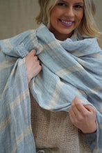 Load image into Gallery viewer, Skye Scarf/Sarong Blue &amp; White Stripe
