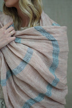 Load image into Gallery viewer, Skye Scarf/Sarong Pink &amp; Grey Stripe
