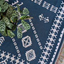Load image into Gallery viewer, &#39;Blue Moon&#39; Woven Picnic Rug/Throw: Regular 130x160cm
