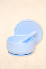 Load image into Gallery viewer, Silicone Suction Bowl with lid + Spoon Set - Outlet: Blossom
