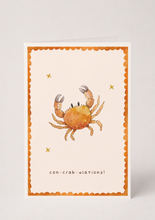 Load image into Gallery viewer, Greeting Card - Con-Crab-ulations

