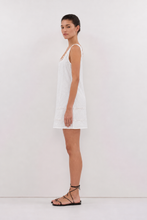 Load image into Gallery viewer, Eve Cotton Lace Mini Dress - white
