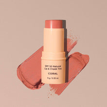 Load image into Gallery viewer, SPF 50 Natural Lip &amp; Cheek Tint: Coral
