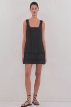 Load and play video in Gallery viewer, Eve Cotton Lace Mini Dress - Black
