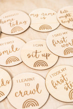 Load image into Gallery viewer, Baby Milestone Wooden Discs
