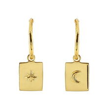 Load image into Gallery viewer, 18K Gold Vermeil Celestial Medallion Sleepers
