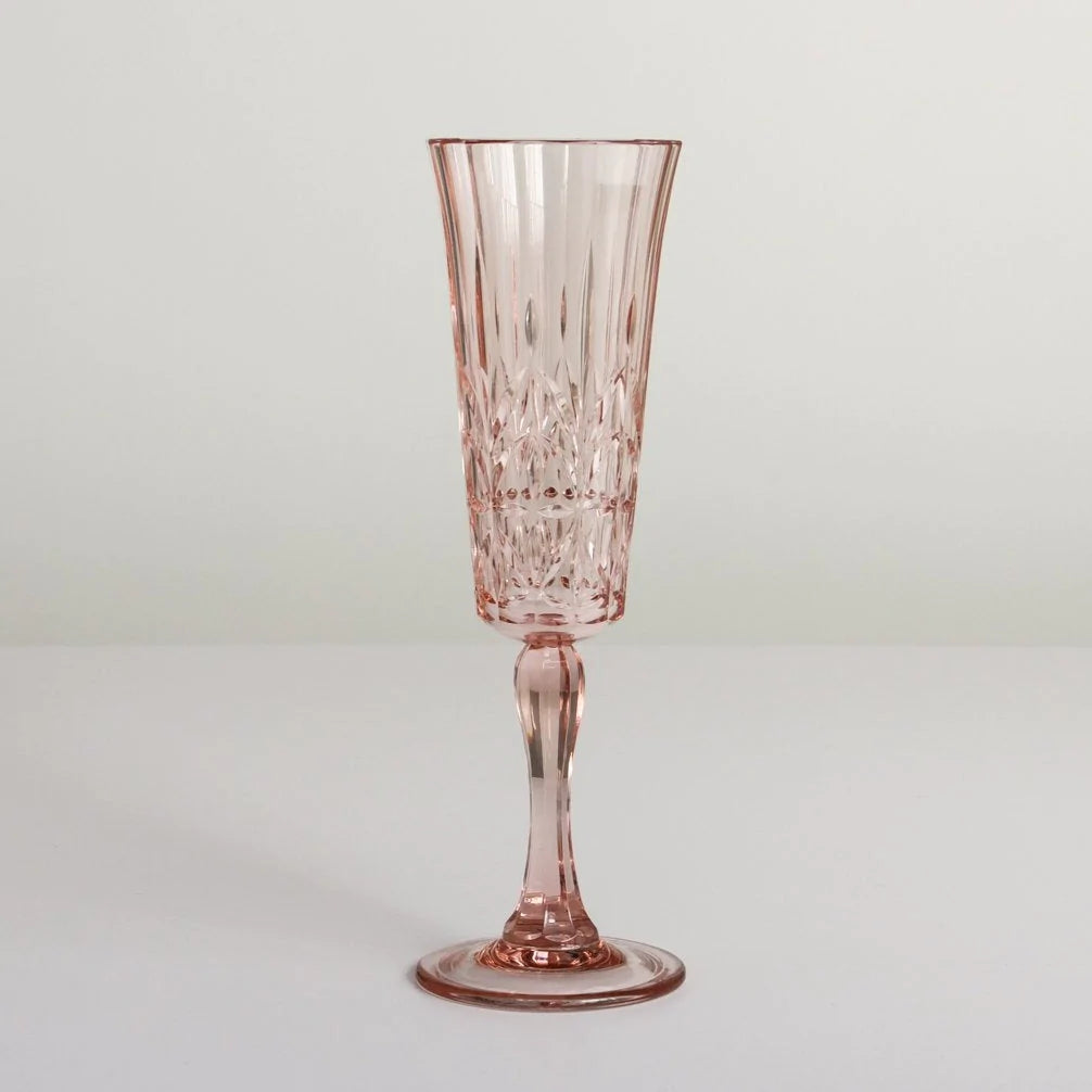 Pavillion Acrylic Champagne Flute - Pale pink