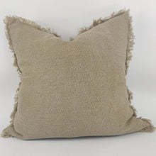 Load image into Gallery viewer, Freya Heavy French Linen Cushion Feather Filled 60cm Square- Flax
