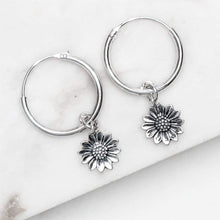 Load image into Gallery viewer, Sterling Silver Delicate Sunflower Sleepers
