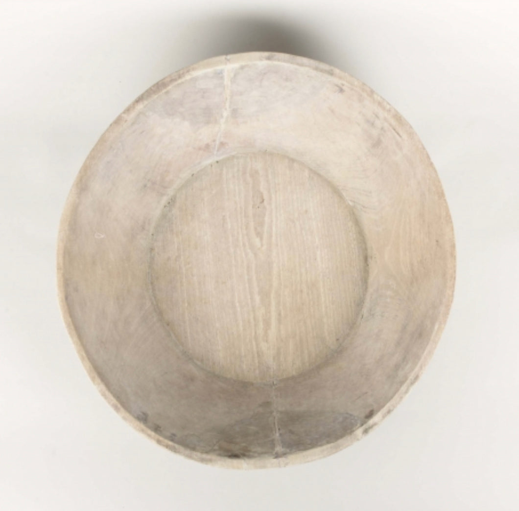 Bleached Wooden bowl