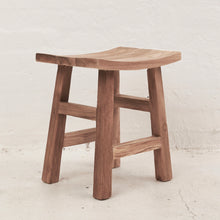 Load image into Gallery viewer, Curved Teak Stool
