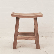 Load image into Gallery viewer, Curved Teak Stool
